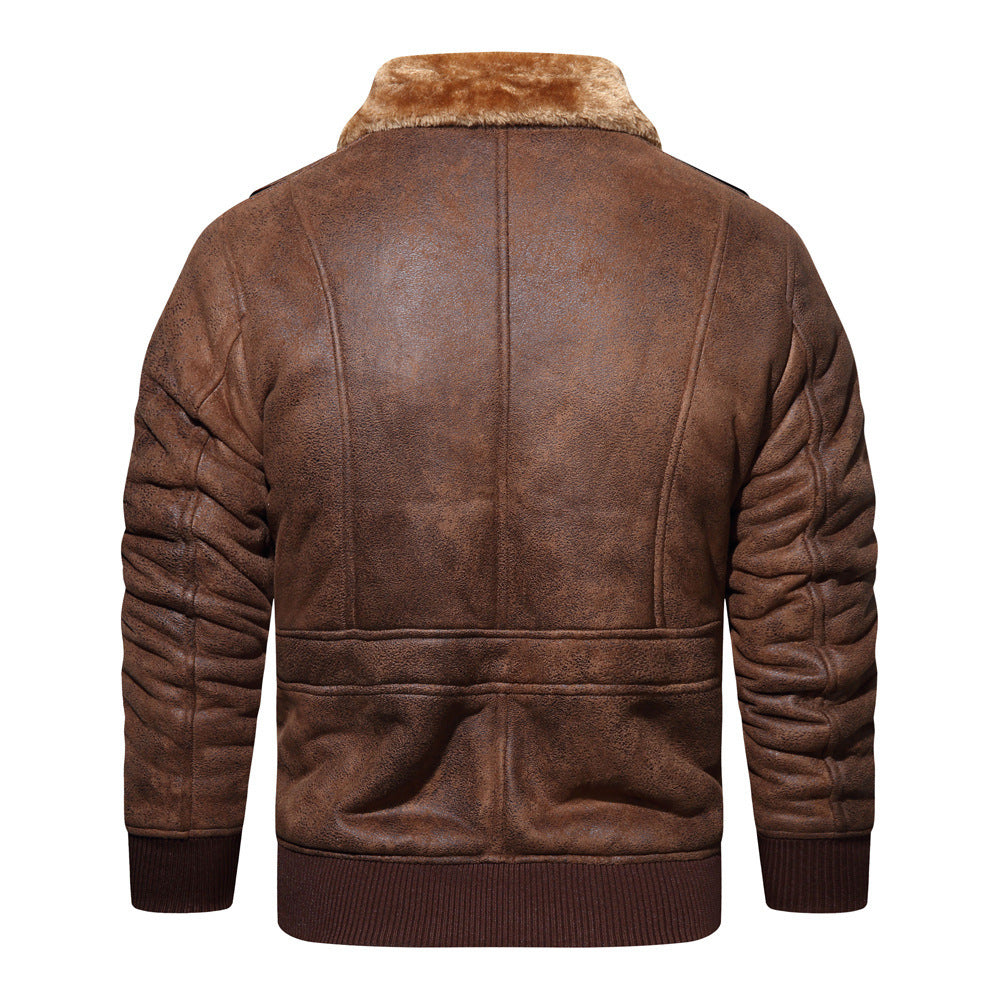 Autumn And Winter New Leather And Fur Men's Jacket