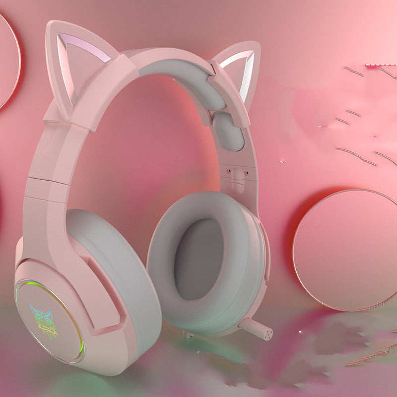 Head Mounted Wired Gaming Headset for Girls