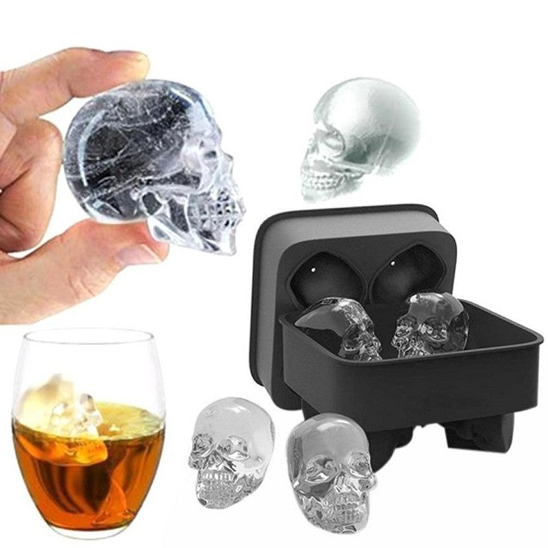 3D Skull Silicone Mold for Ice, Soap, and Chocolate