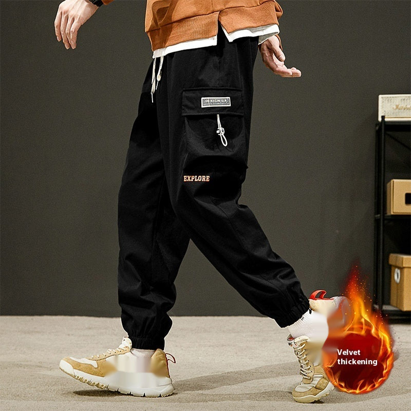 Men's Loose Plus Size Sports Overalls Pants