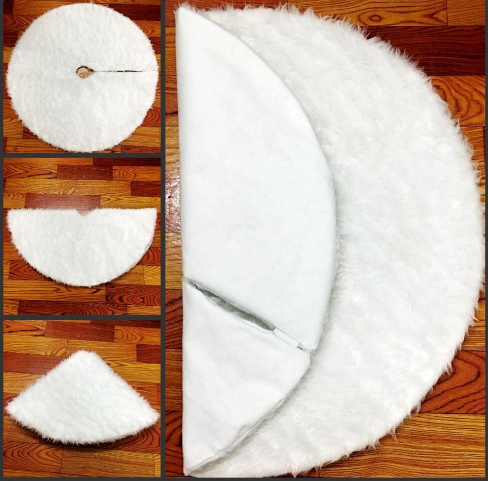 White Plush Christmas Tree Skirt 78cm 90cm 122cm