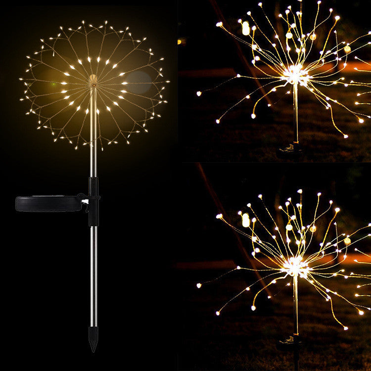 Solar Fireworks LED String Lights Decor