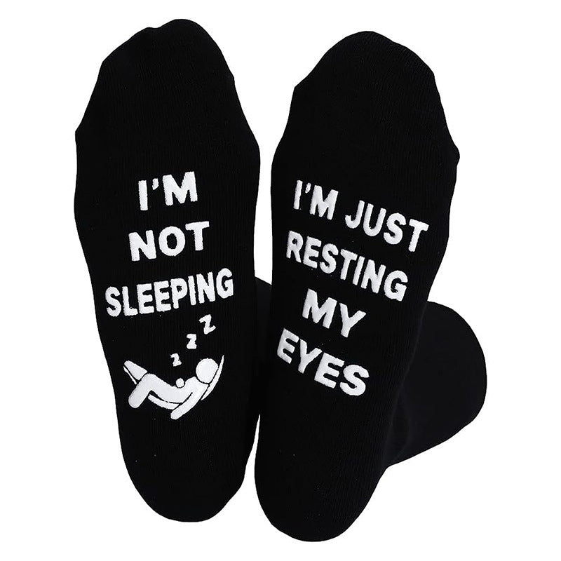 Creative Foot Letter Non-slip Knee-high Sports Socks