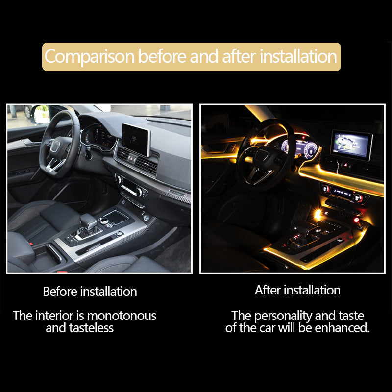 Car Fiber Optic Ambient APP Rhythm Light