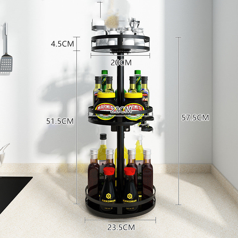 Rotating Kitchen Shelf Countertop Spice Rack