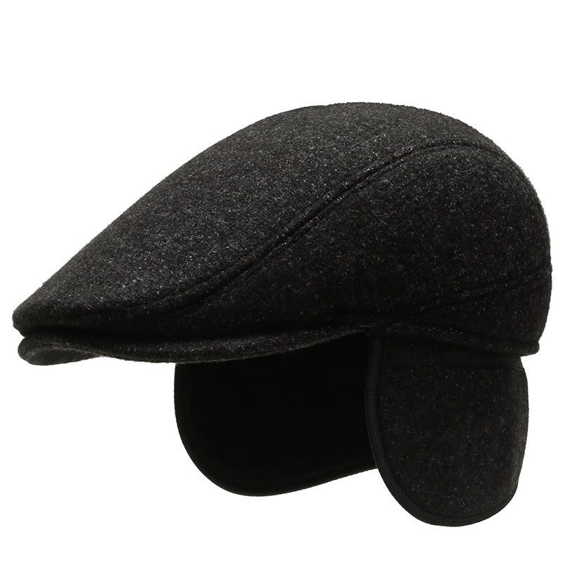 Outdoor Cycling Warm Short Brim Beret Ear Protection Hat