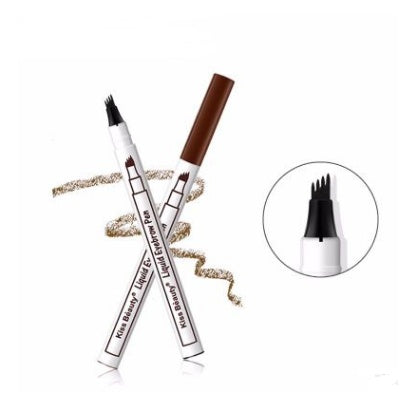 Waterproof Four-Claw Eyebrow Pen - Natural Eyebrow Tint Fork Tip Pencil