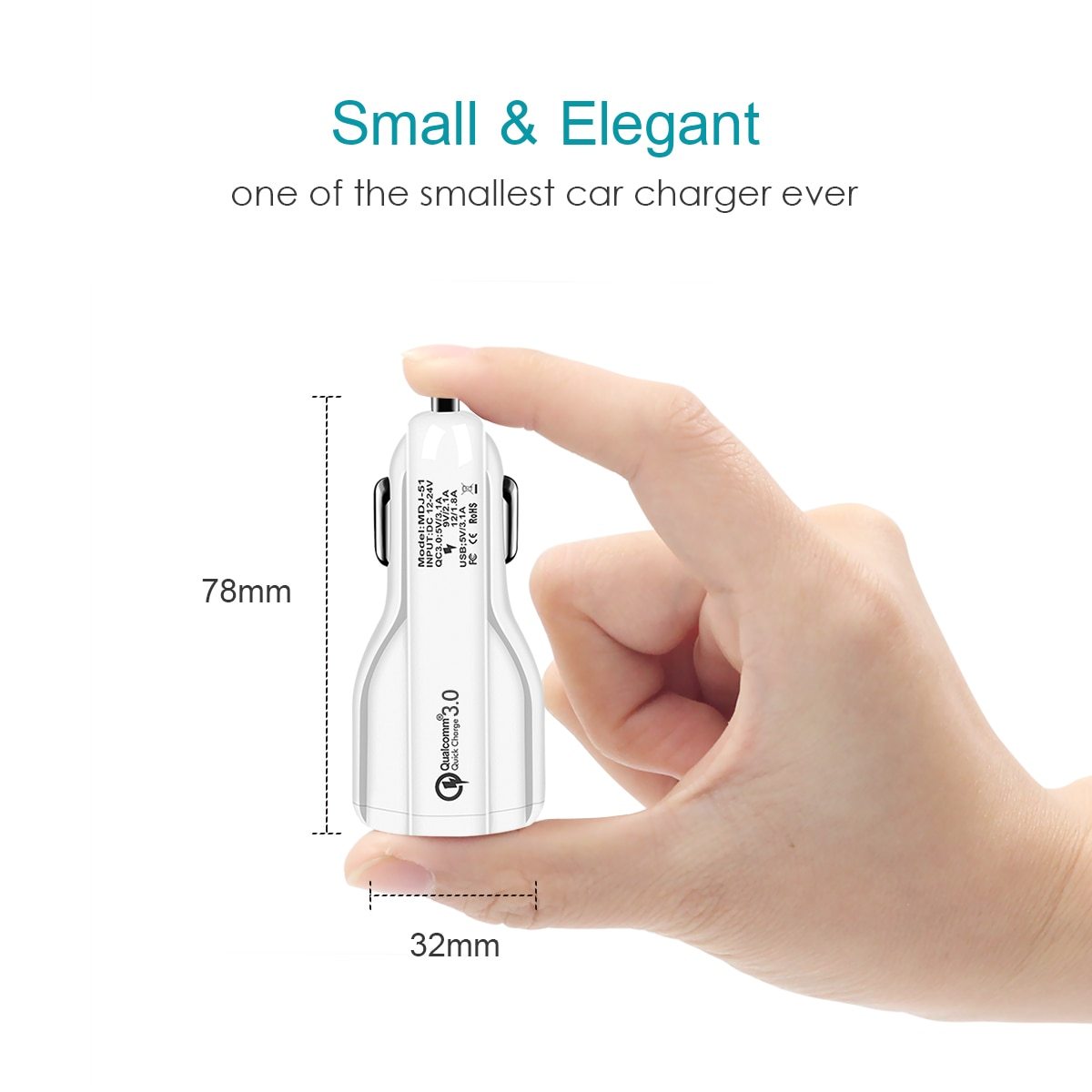 Quick Charge 3.0 Dual USB Car Charger