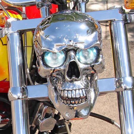 Skull Motorcycle Headlight Decoration