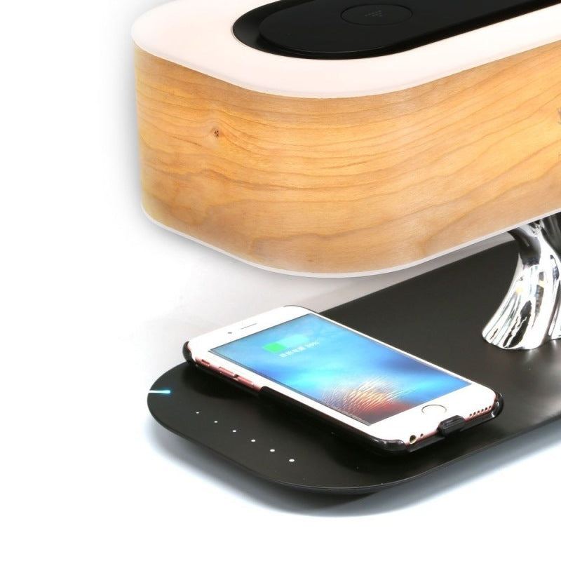 Creative Tree Lamp Bluetooth Speaker Bedside Light With Wireless Charging