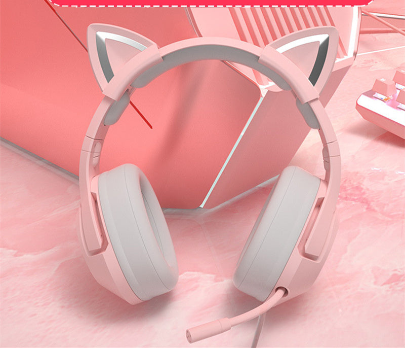 Head Mounted Wired Gaming Headset for Girls