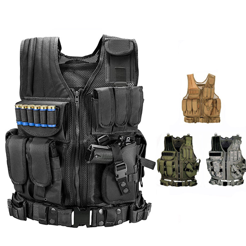 Tactical Military Vest - MOLLE Plate Carrier for Airsoft & Training