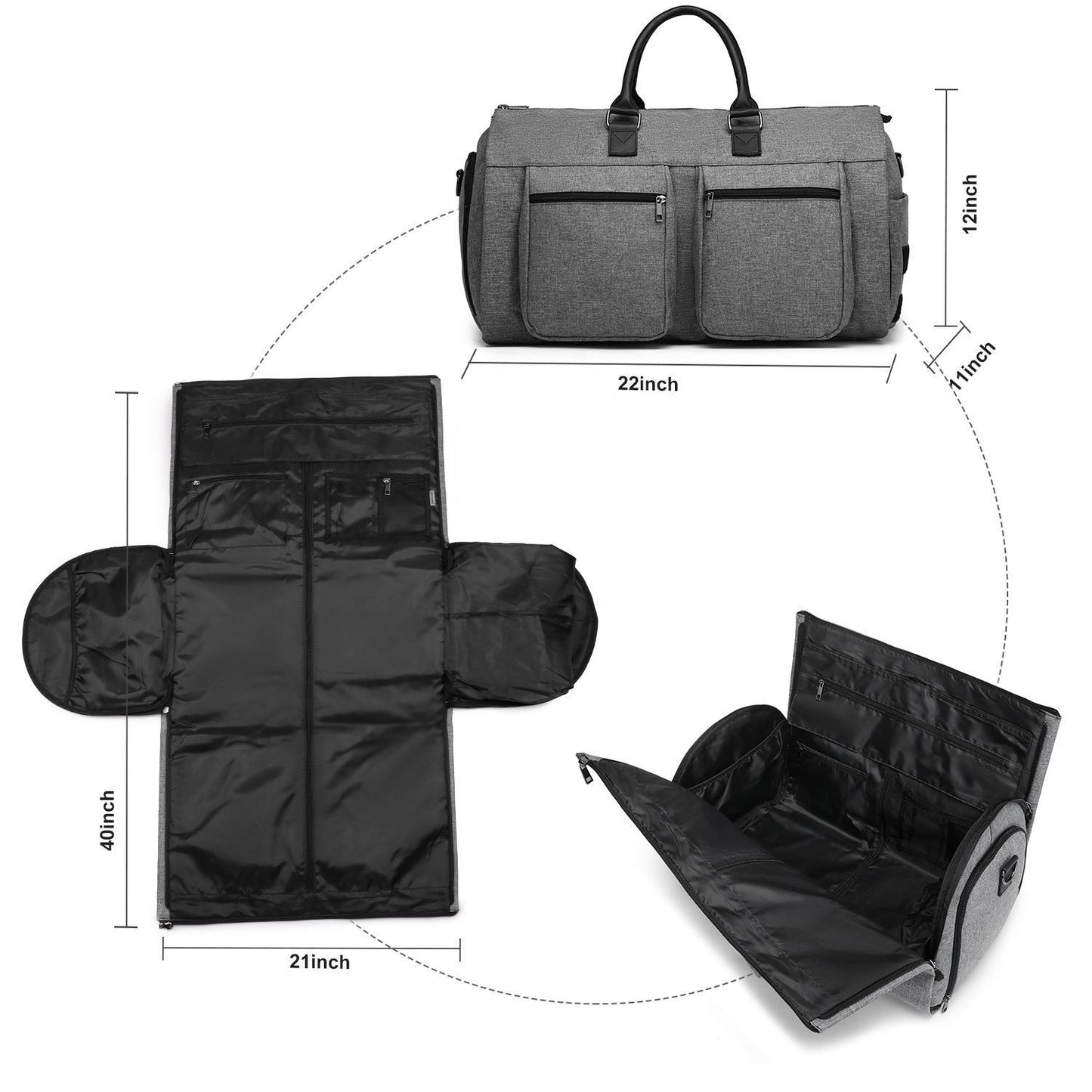 Portable Folding Lever Bag High Capacity