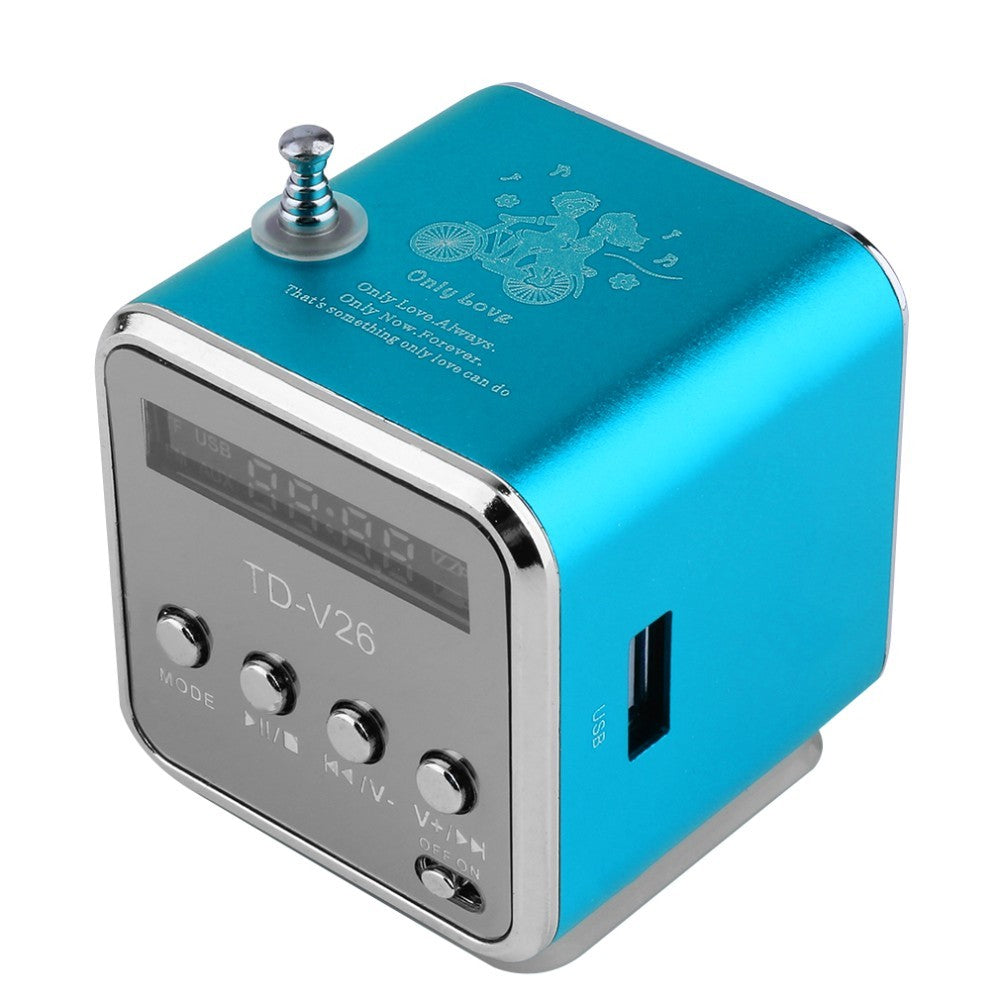 TD-V26 Portable Speaker Mini FM Radio Receiver MP3 Music Player
