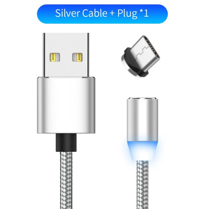 YBD 1m Magnetic LED Charging Cable for Apple