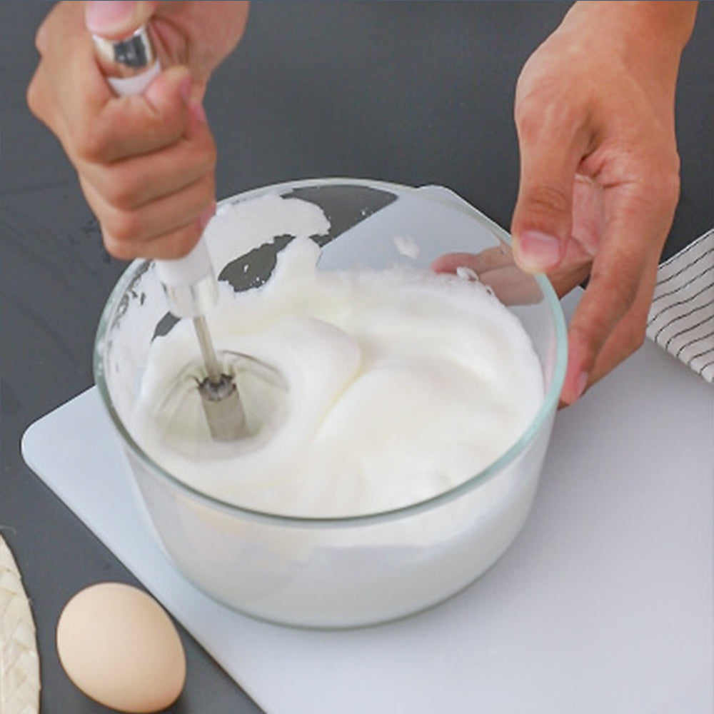 Semi-automatic Stainless Steel Egg Beater and Whisk
