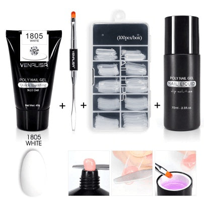 Venalisa Poly Nail Gel Kit - Transparent Crystal Camouflage Set