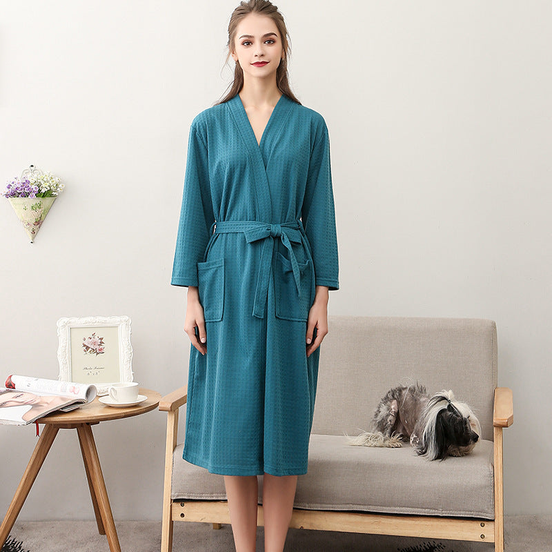 Women's Thin Couple Three Quarter Sleeve Robe