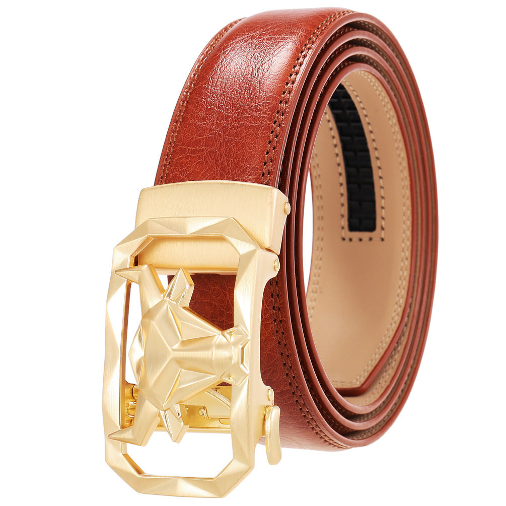 Fashion Men's Leather Belt Alloy Buckle