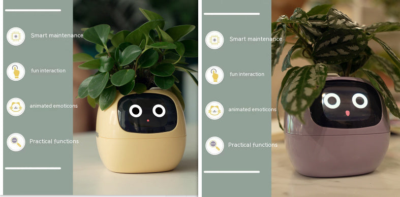 Smart AI Planter with Expressions and Sensors
