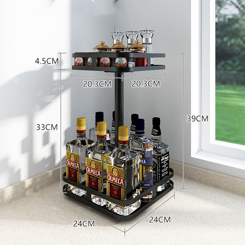 Rotating Kitchen Shelf Countertop Spice Rack