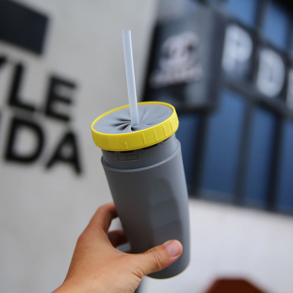 No Cover Twist Travel Cup with Straw and Double Insulation