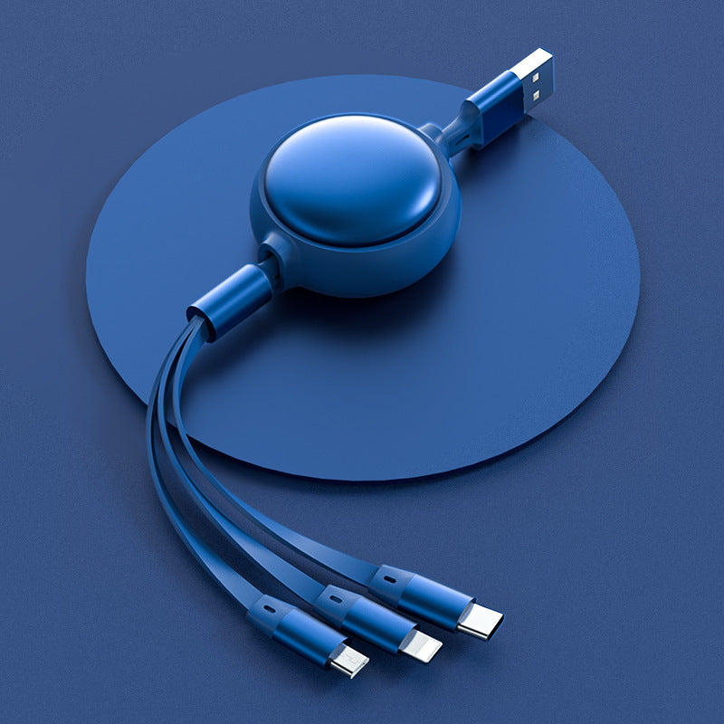 3 in 1 USB Cable Micro USB Type-C 2.4A Retractable