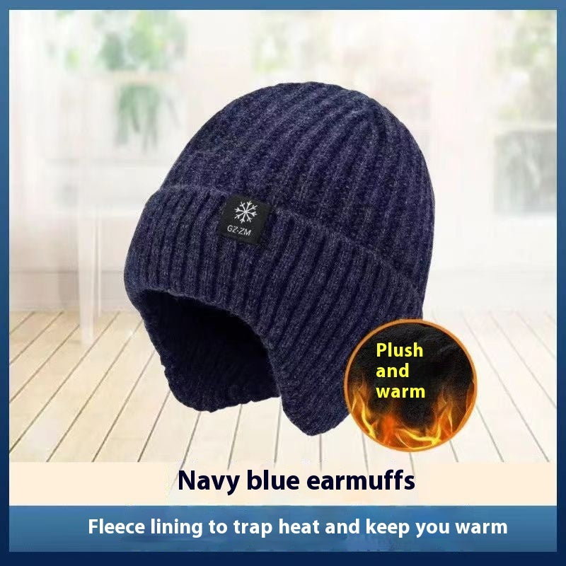 Middle-aged Elderly Men's Wool Ear Protection Hat
