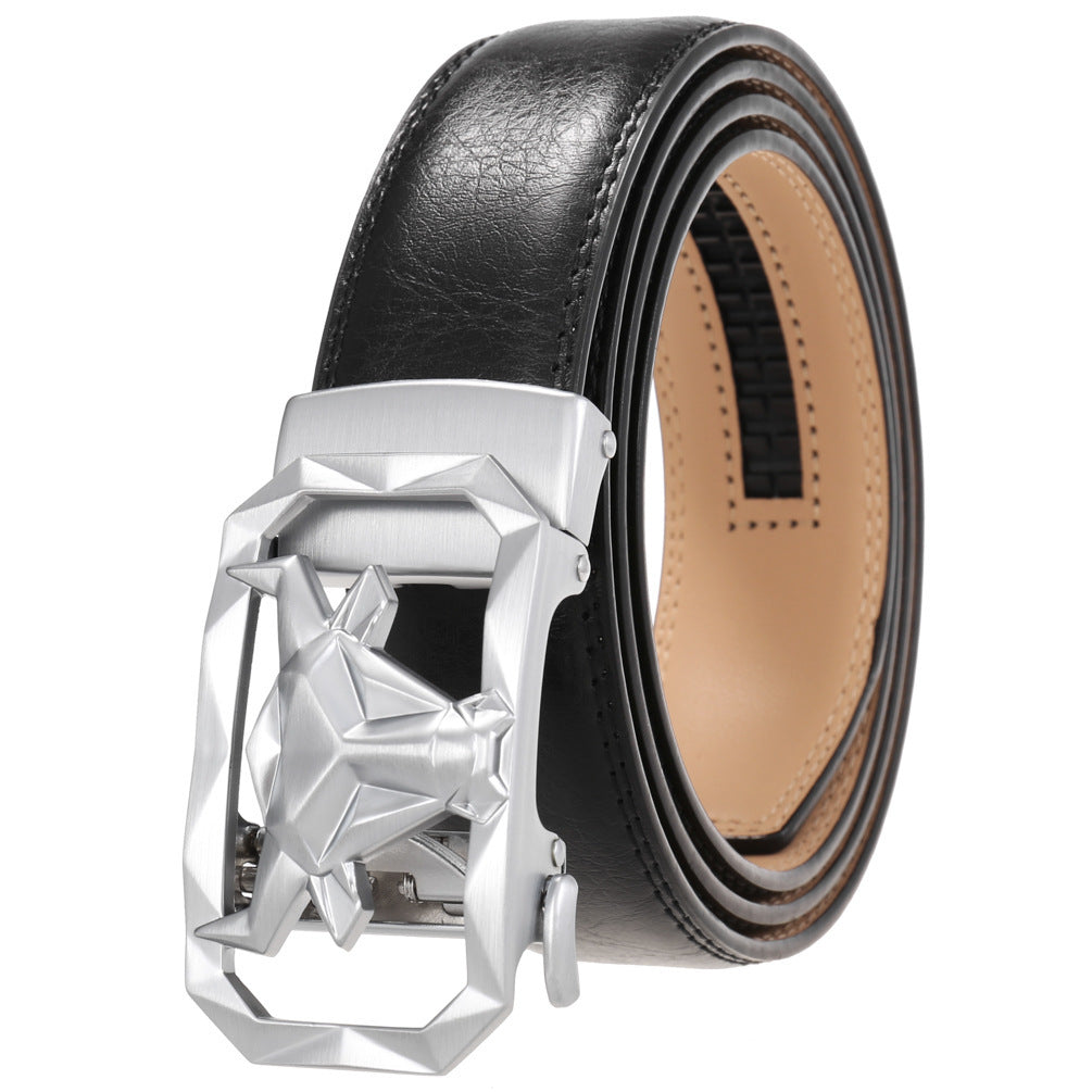 Fashion Men's Leather Belt Alloy Buckle