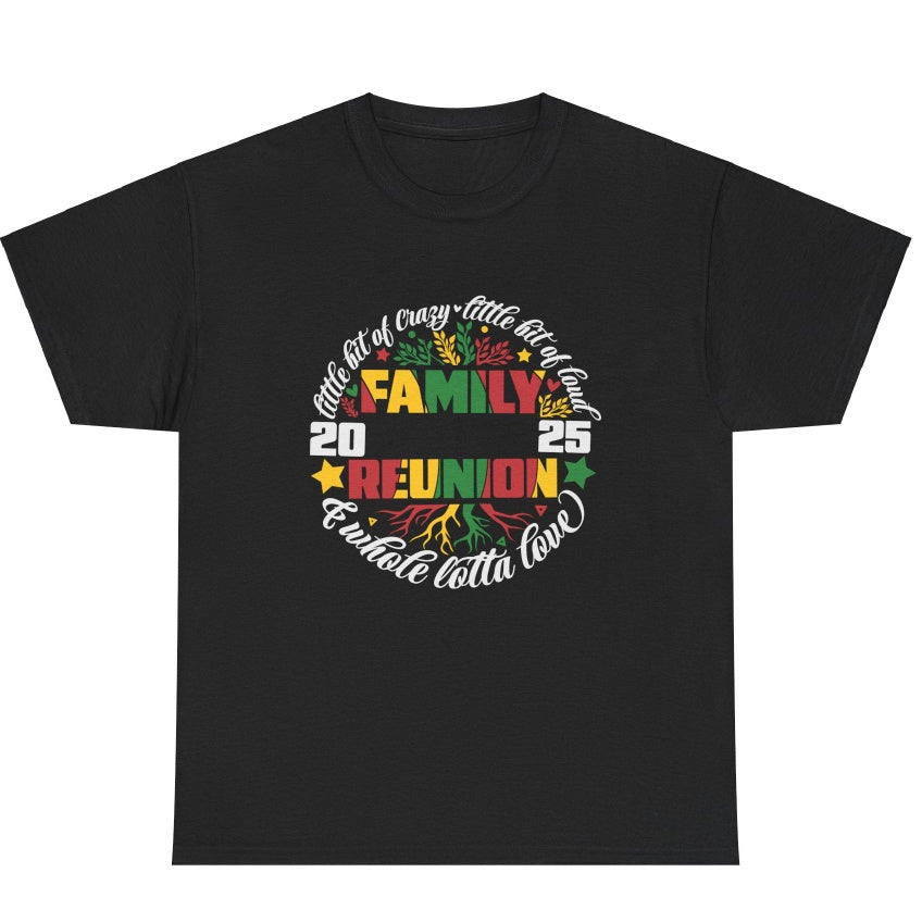 Family Reunion-a Little Crazy Printed Short Sleeve