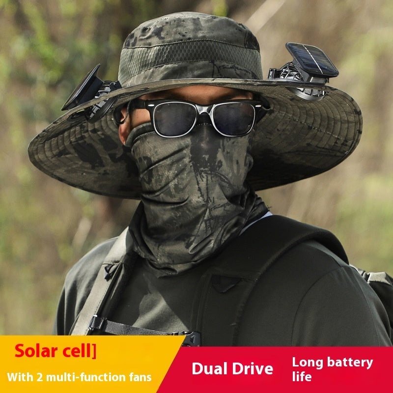 Lithium Battery Fan Solar Wind Protection Hat