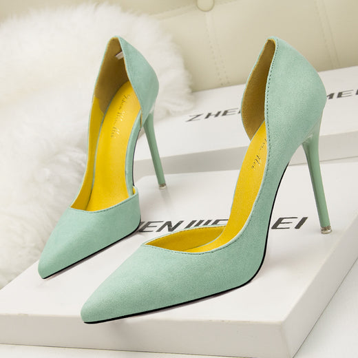 Low-Cut Pointed-Toe Hollow Shoes