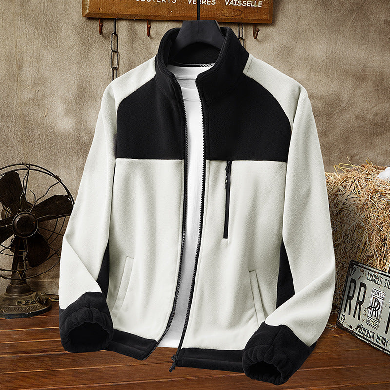 Fleece-lined Polar Fleece Casual Couple Loose All-matching Warm Trendy Tops