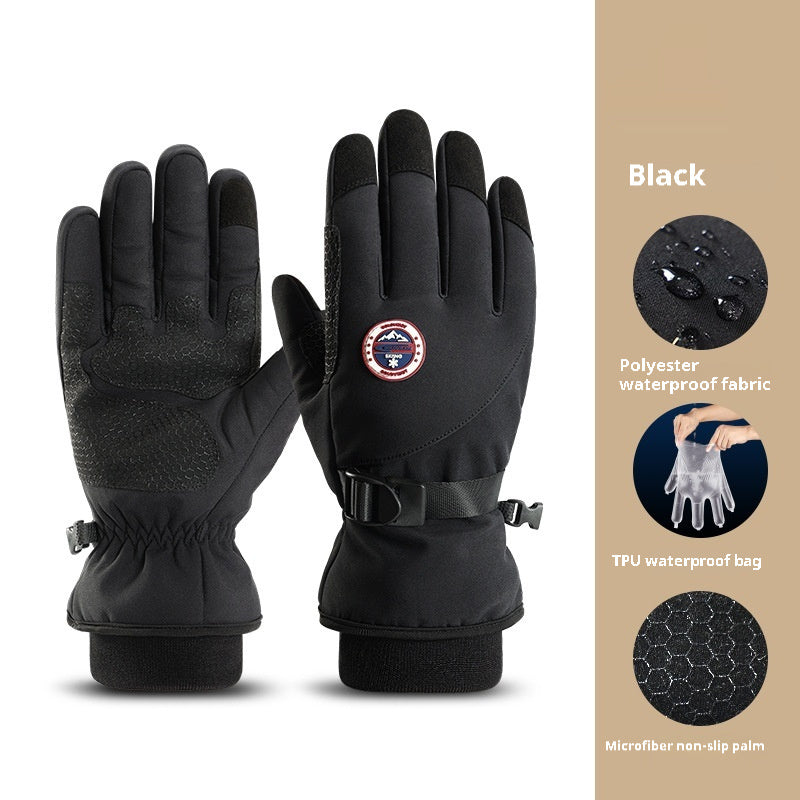 Winter Men's Warm Skiing Riding Gloves