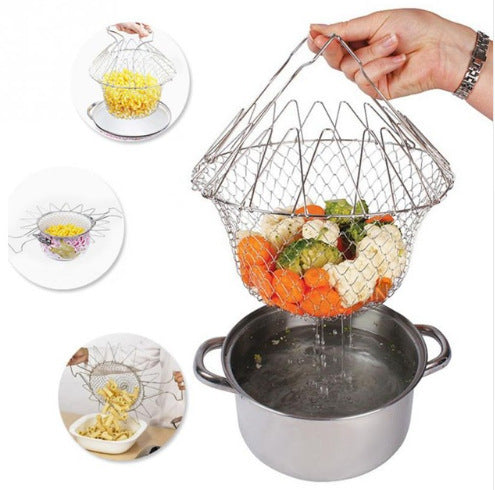 Stainless Steel Telescopic Frying Basket