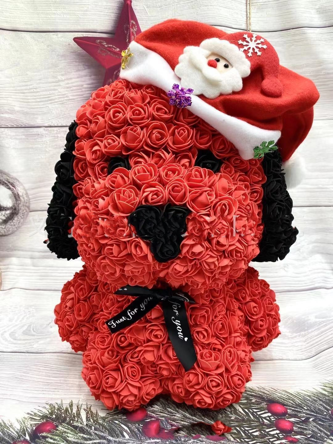 Valentine's Rose Pug Soap Flower Gift