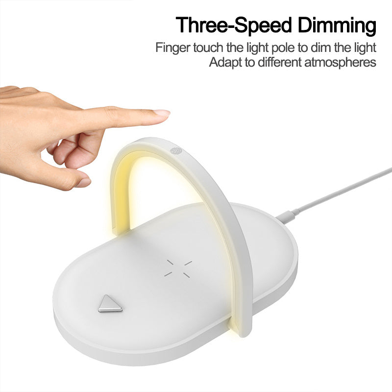3 In 1 Foldable Wireless Charger Night Light 15W