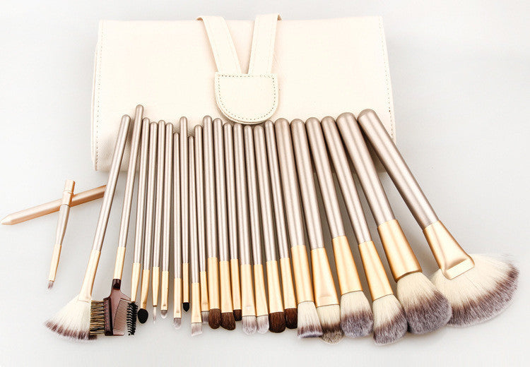 24-Piece Spot Detonating White Makeup Brush Set