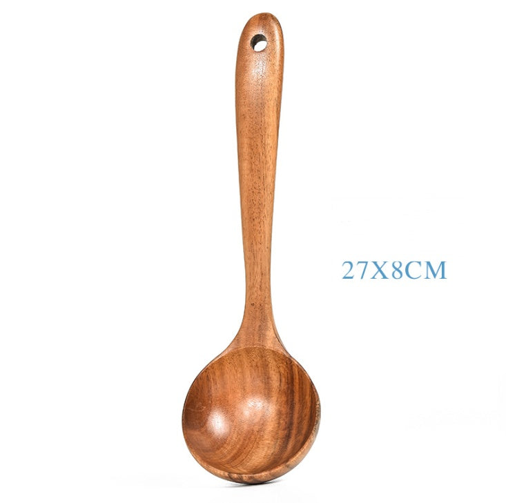 Teak Wood Cooking Utensil Set Kitchen Tools