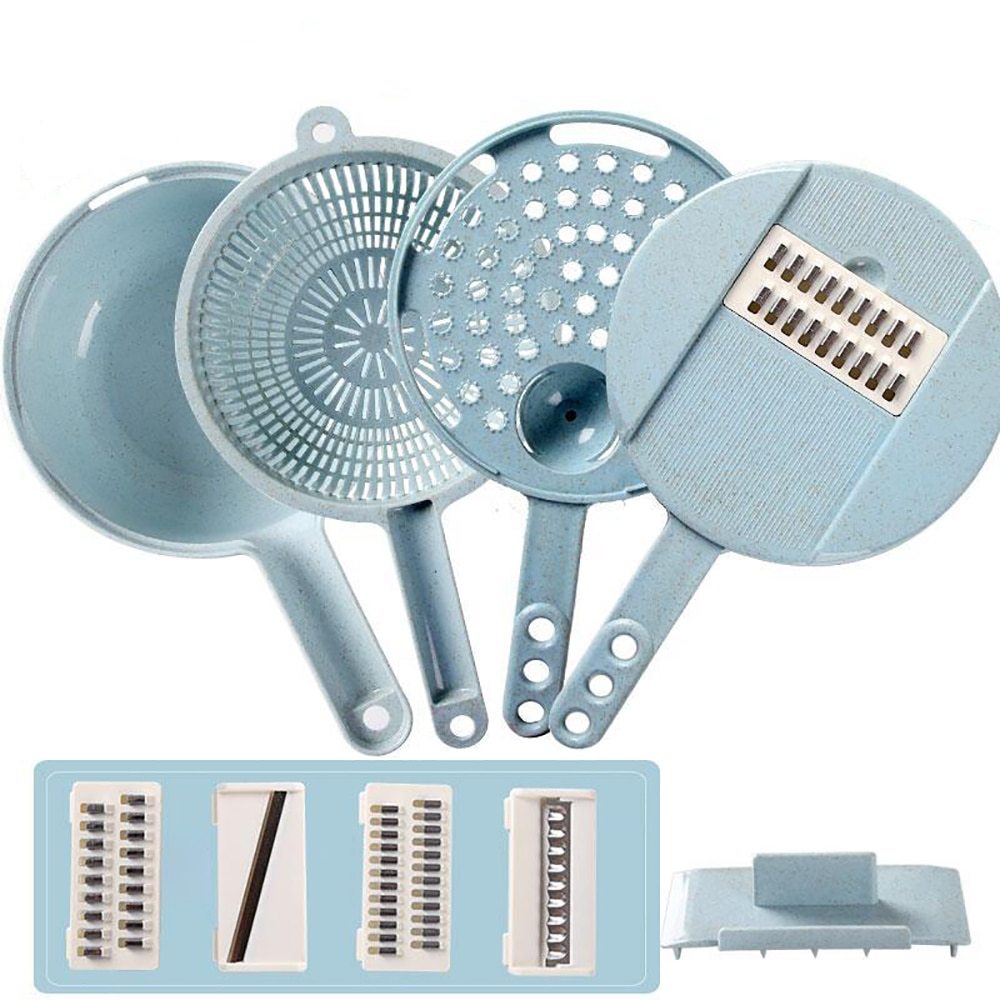 8-in-1 Mandoline Slicer with Strainer and Grater