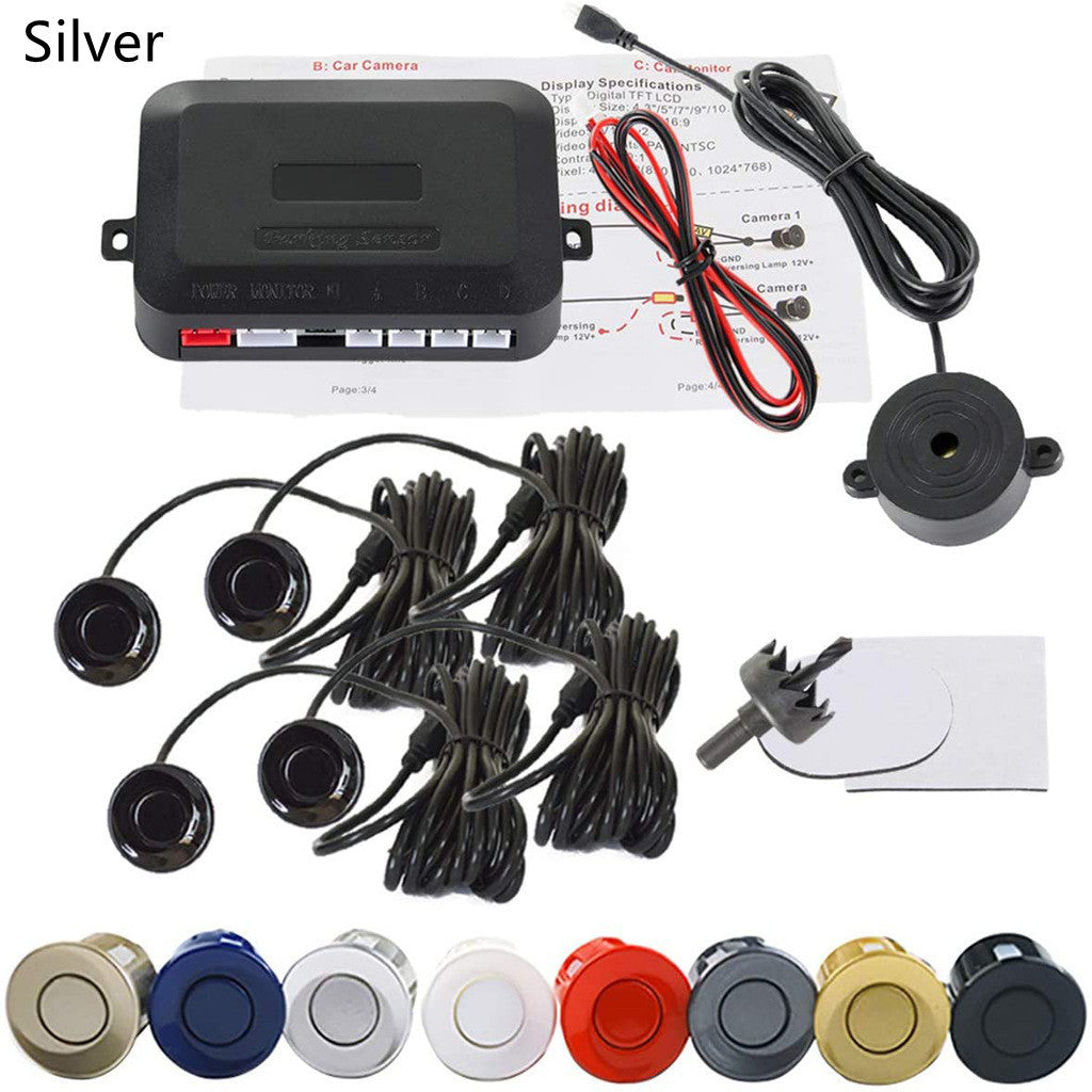 Car LED Crescent Parking Sensor 4 Probes