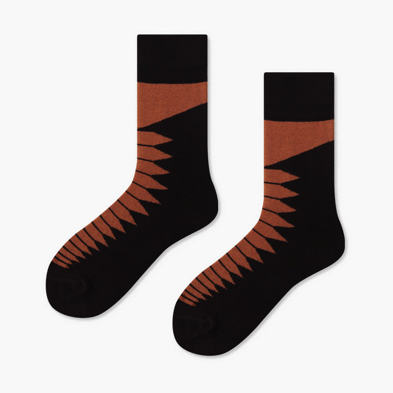 Creative Minimalist Printed Casual Mid Length Socks