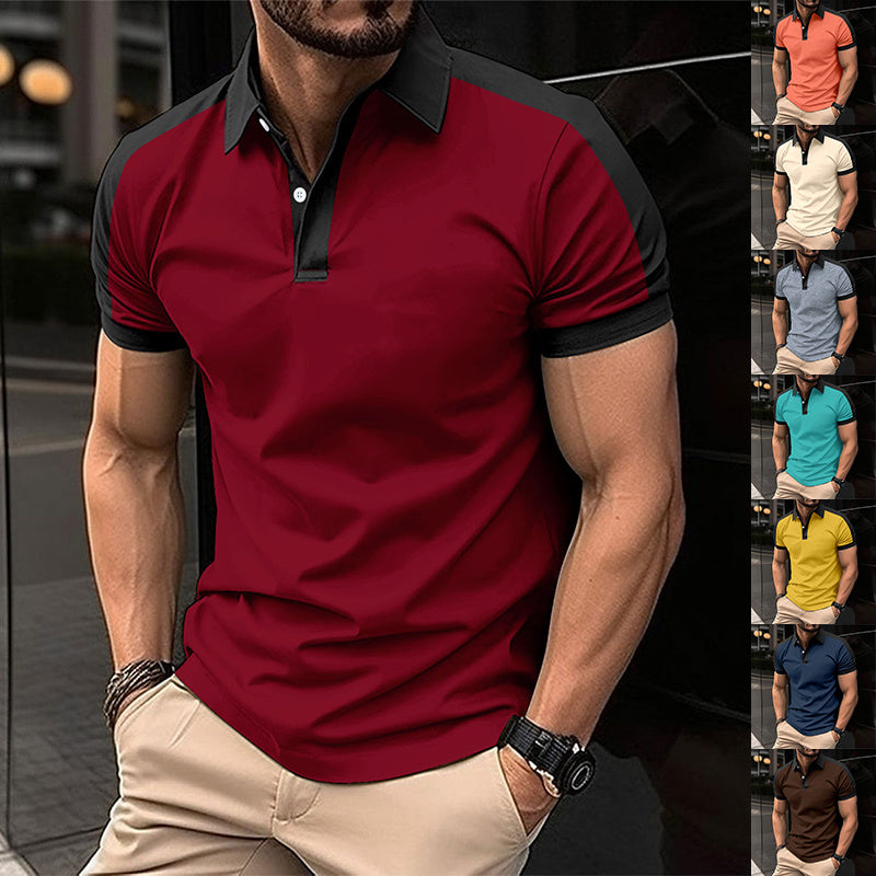 Men's Short Sleeve Casual Business Polo Shirt