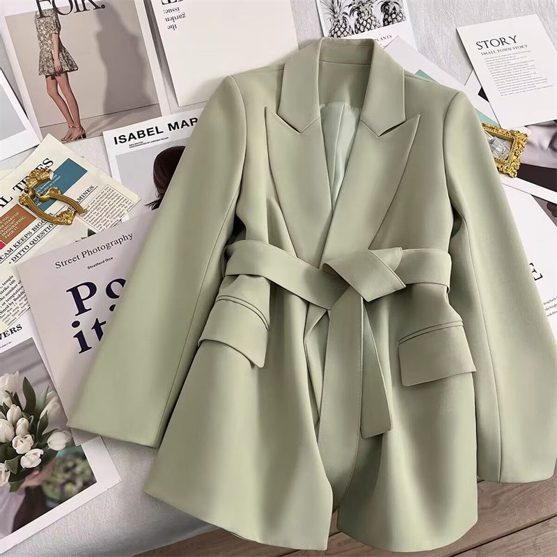 Slim Fit Slimming Graceful And Fashionable Black Tie Small Tailored Suit Top