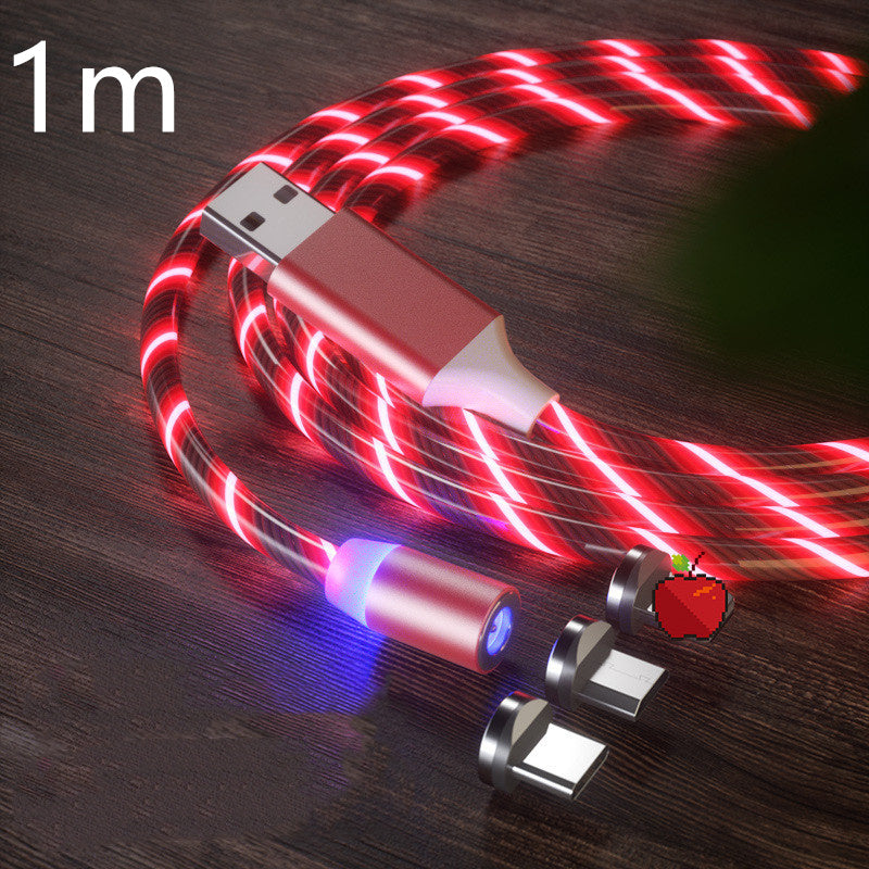Magnetic Fast Charging Cable Type-C Micro USB LED