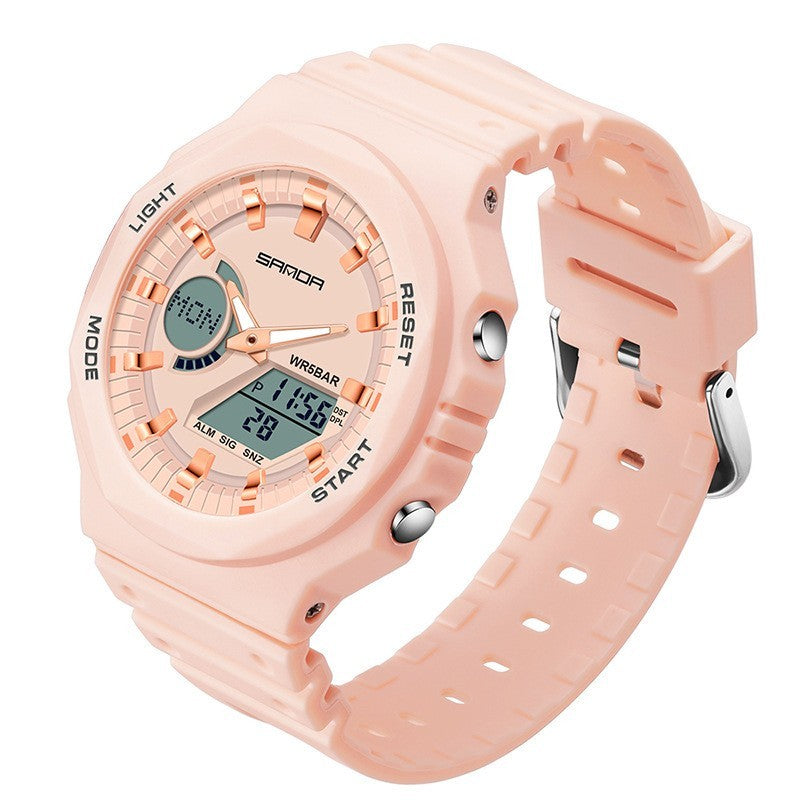 Sports Waterproof Dual Display Electronic Watch