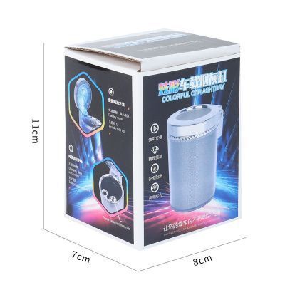 Car Ashtray with LED Light Portable Auto Accessory