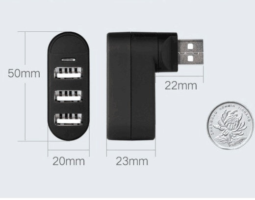 USB 2.0 Splitter Hub Multi-Interface High-Speed Expansion