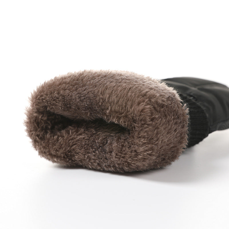 Fleece Lined Padded Windproof Cycling Gloves