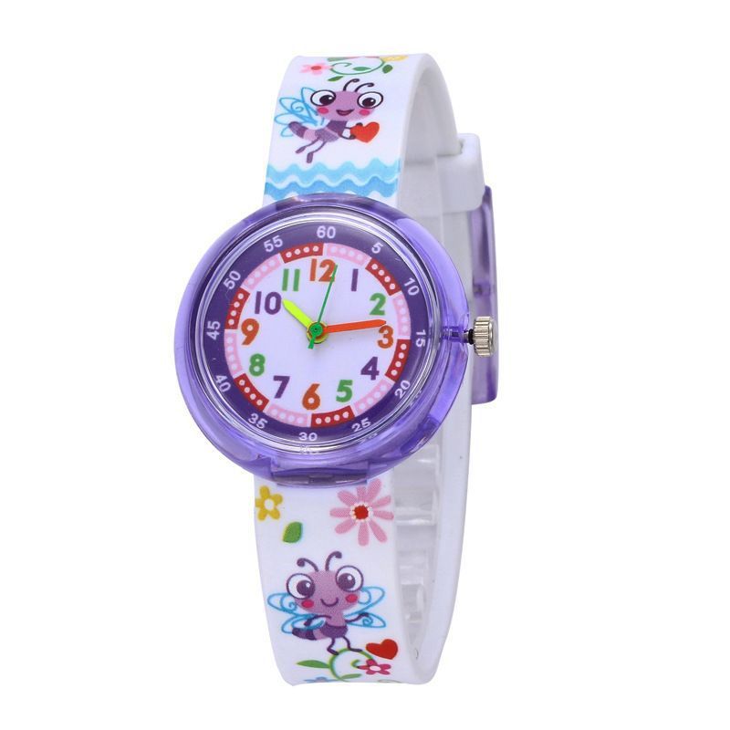 Cute Cartoon Transparent Silicone Children's Watch
